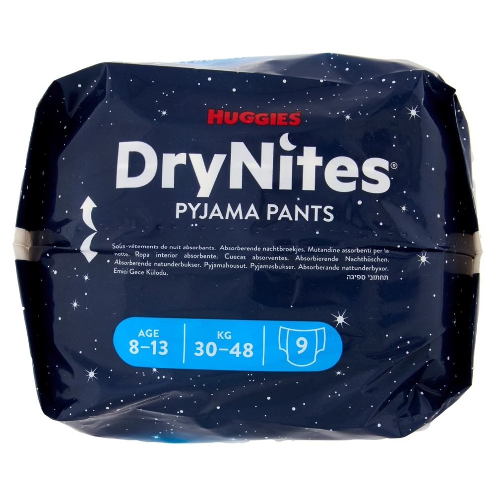 Huggies DryNites Pyjama Pants Teen Age 8-15 27-57 Kg 9 pz